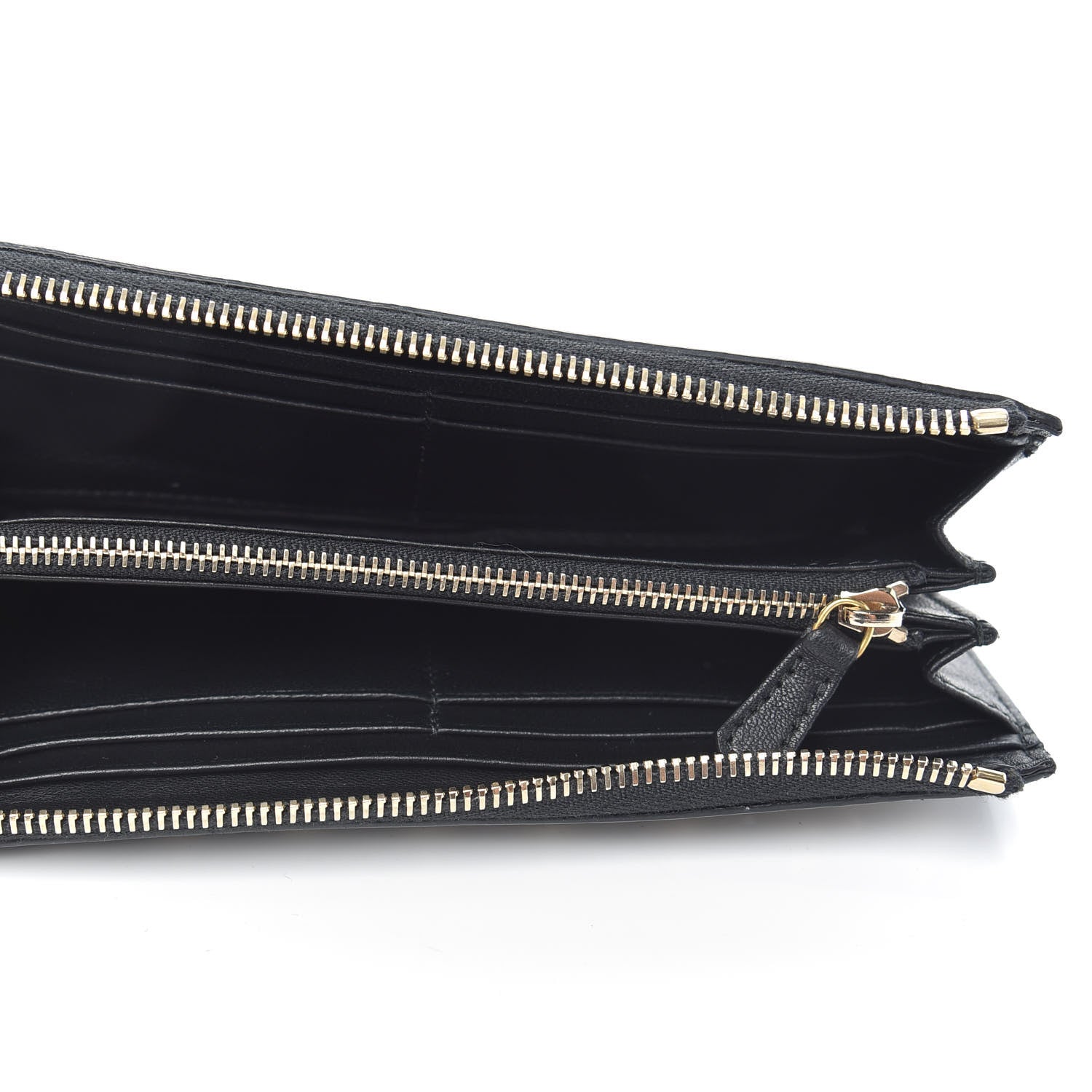Alexander McQueen Nappa Studded Skull Zip Around Wallet Black 5 of 9