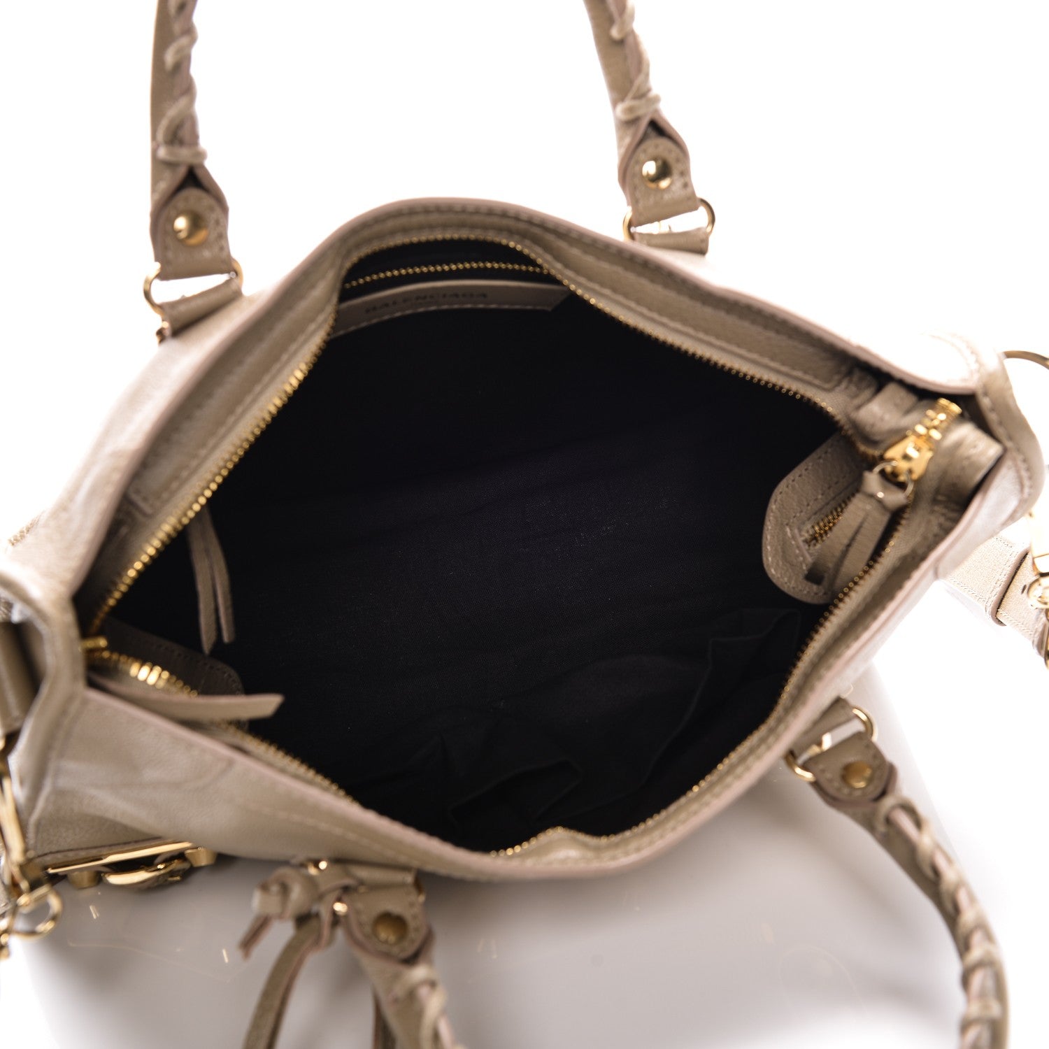 Balenciaga Chevre Gold Metallic Edge Hardware S City Beige Latte 5 of 7