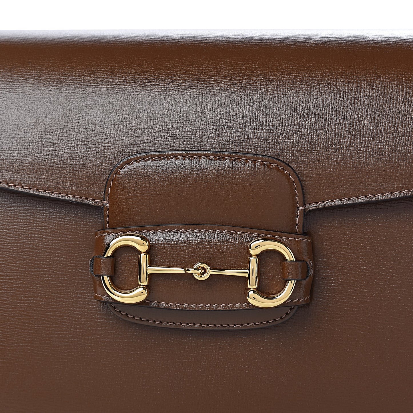 Azalea Calfskin Horsebit 1955 Shoulder Bag Brown Sugar