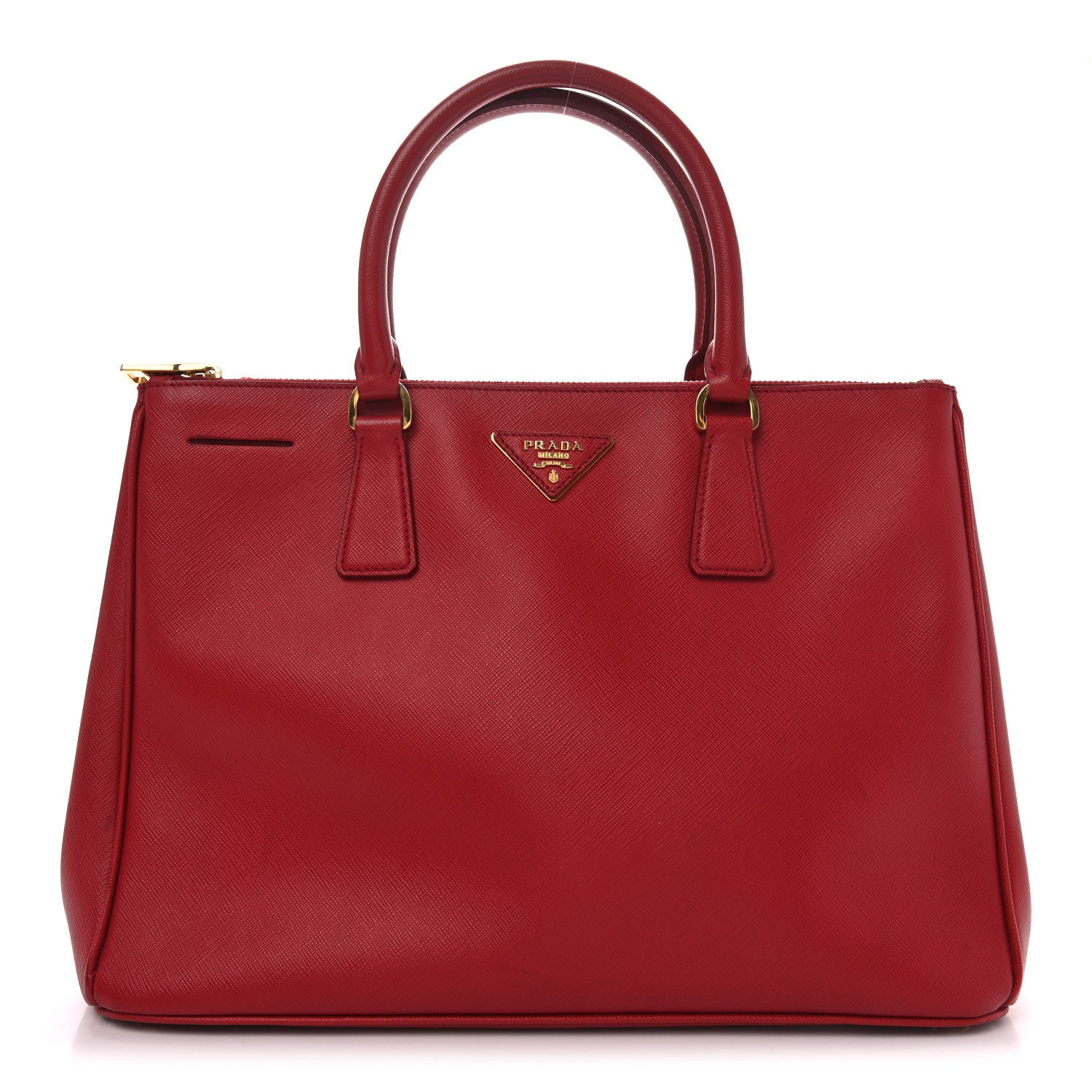 Prada Saffiano Medium Galleria Double Zip Tote Fuoco 1 of 9