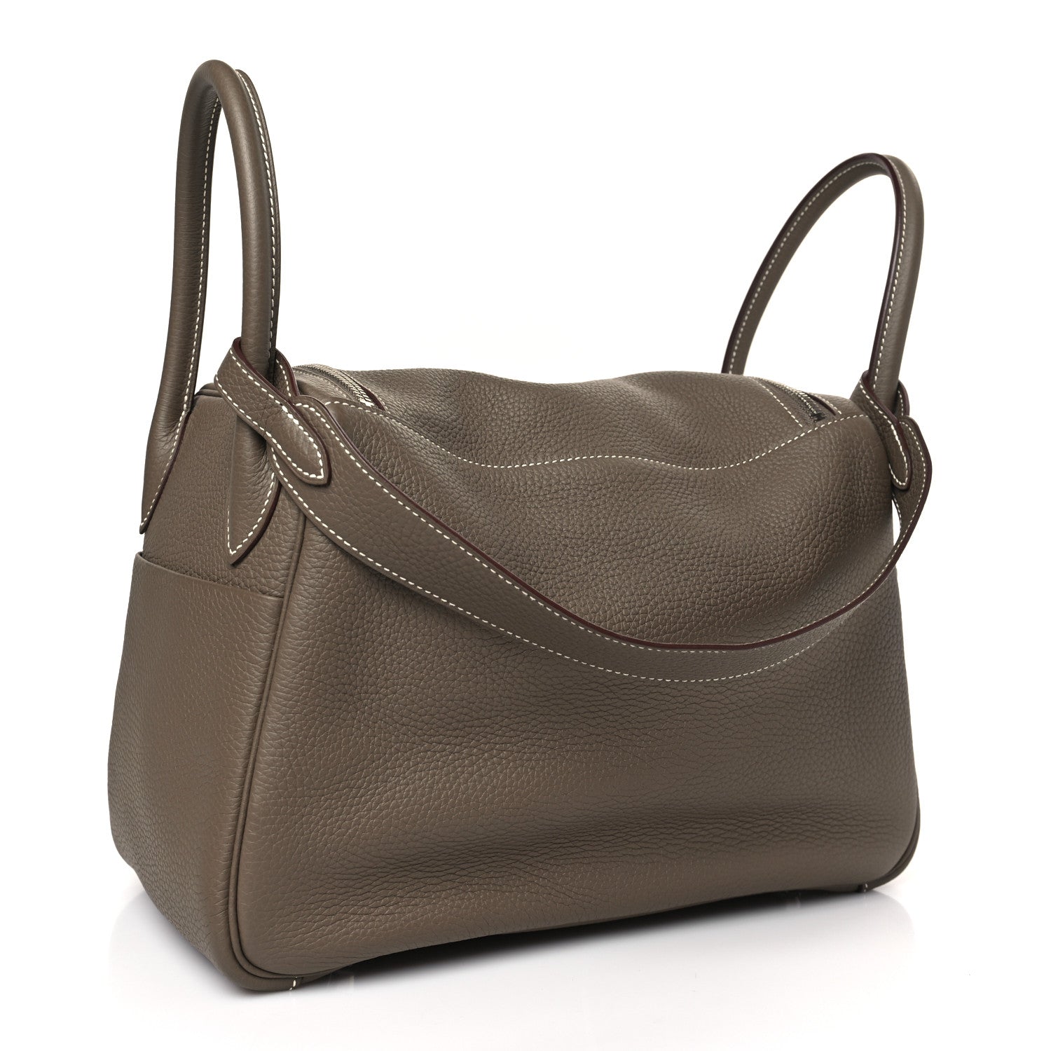 Hermes Taurillon Clemence Lindy 30 Etoupe 3 of 9