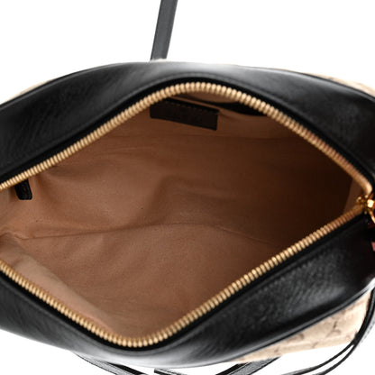 Gucci Monogram Matelasse Diagonal Small GG Marmont Chain Shoulder Bag Beige Black 5 of 10