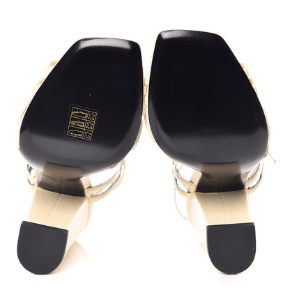 Saint Laurent Ayers Oak 100 Ankle Crisscross Strap Sandals 38.5 Cream 5 of 9