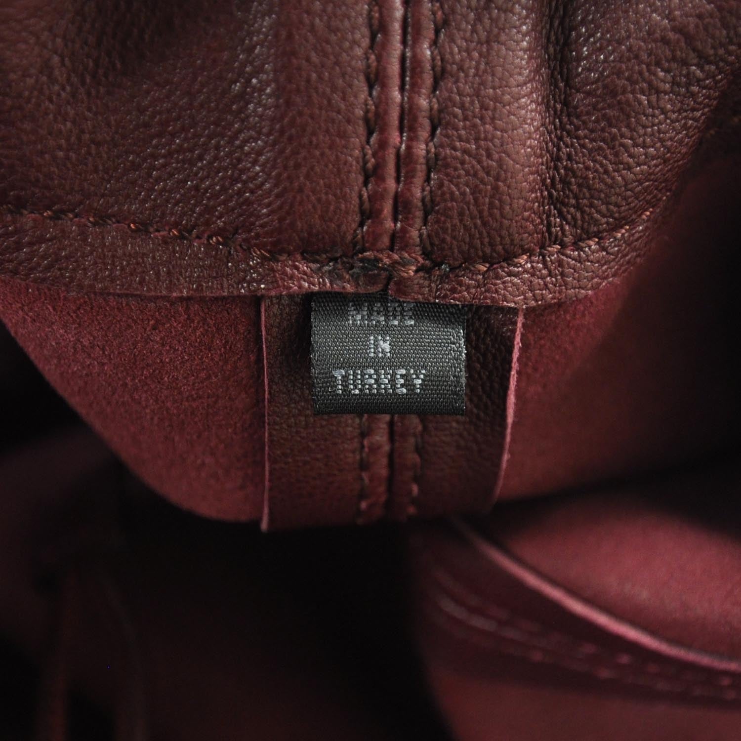 Burberry Leather Packable Drawstring Tote Dark Red 7 of 8