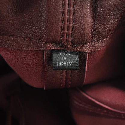 Burberry Leather Packable Drawstring Tote Dark Red 7 of 8