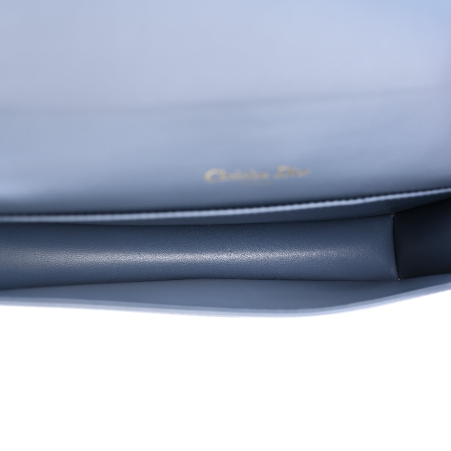 Patent Cannage Lady Dior Convertible Clutch Cloud Blue