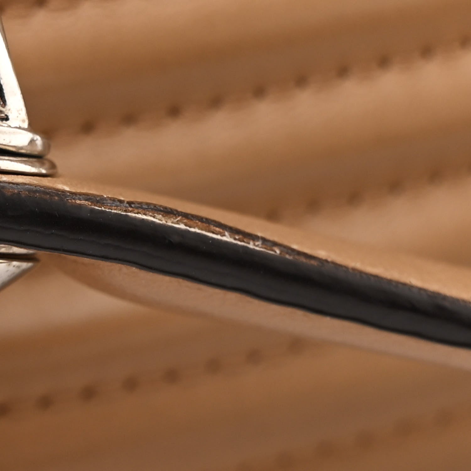 Fendi Shiny Nappa Trapuntata Small DotCom Click Chain Satchel Cuoio 12 of 17