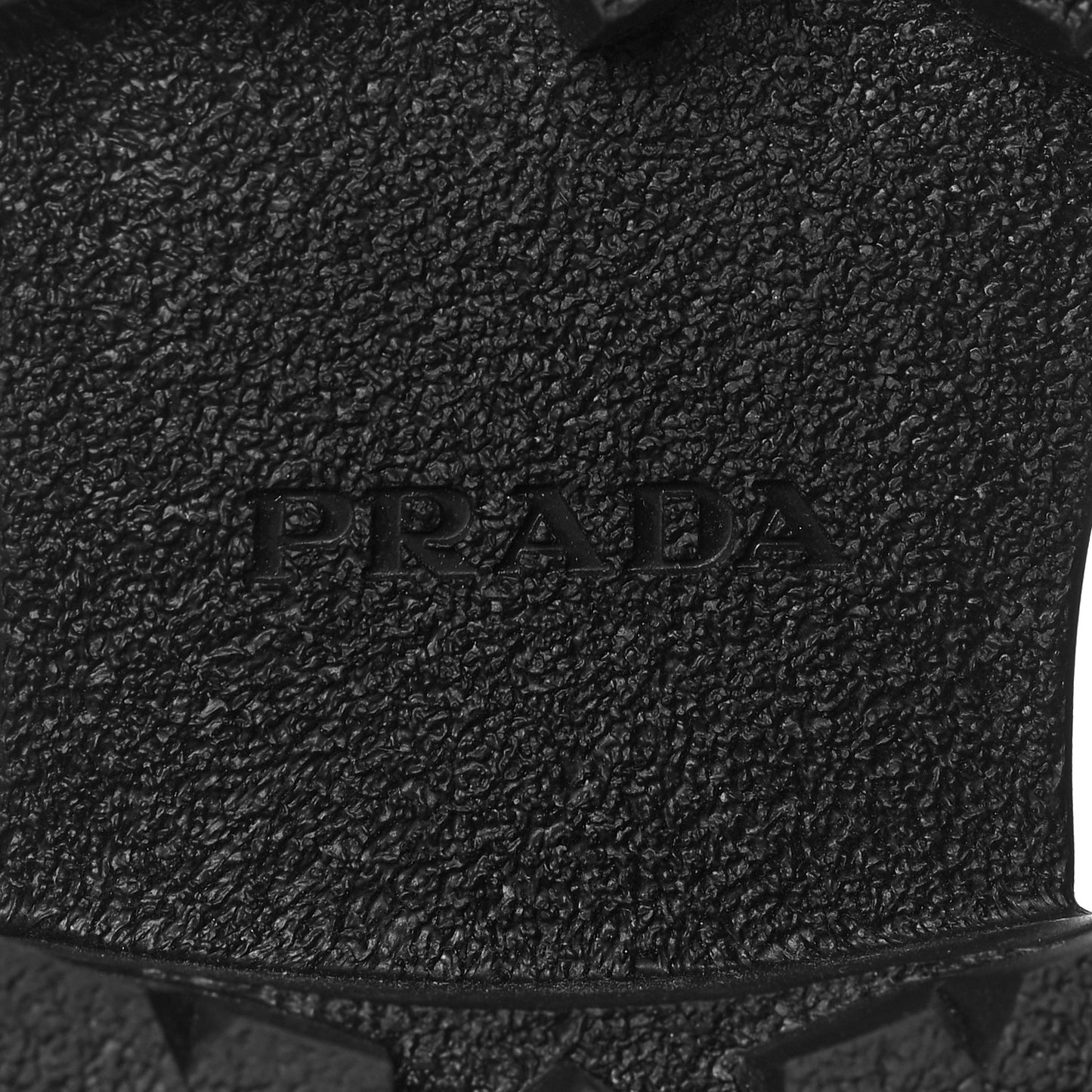 Vitello Lux Nylon Metal Triangle Logo Monolith Pouch Pocket 55mm Tall Combat Boots 38.5 Black