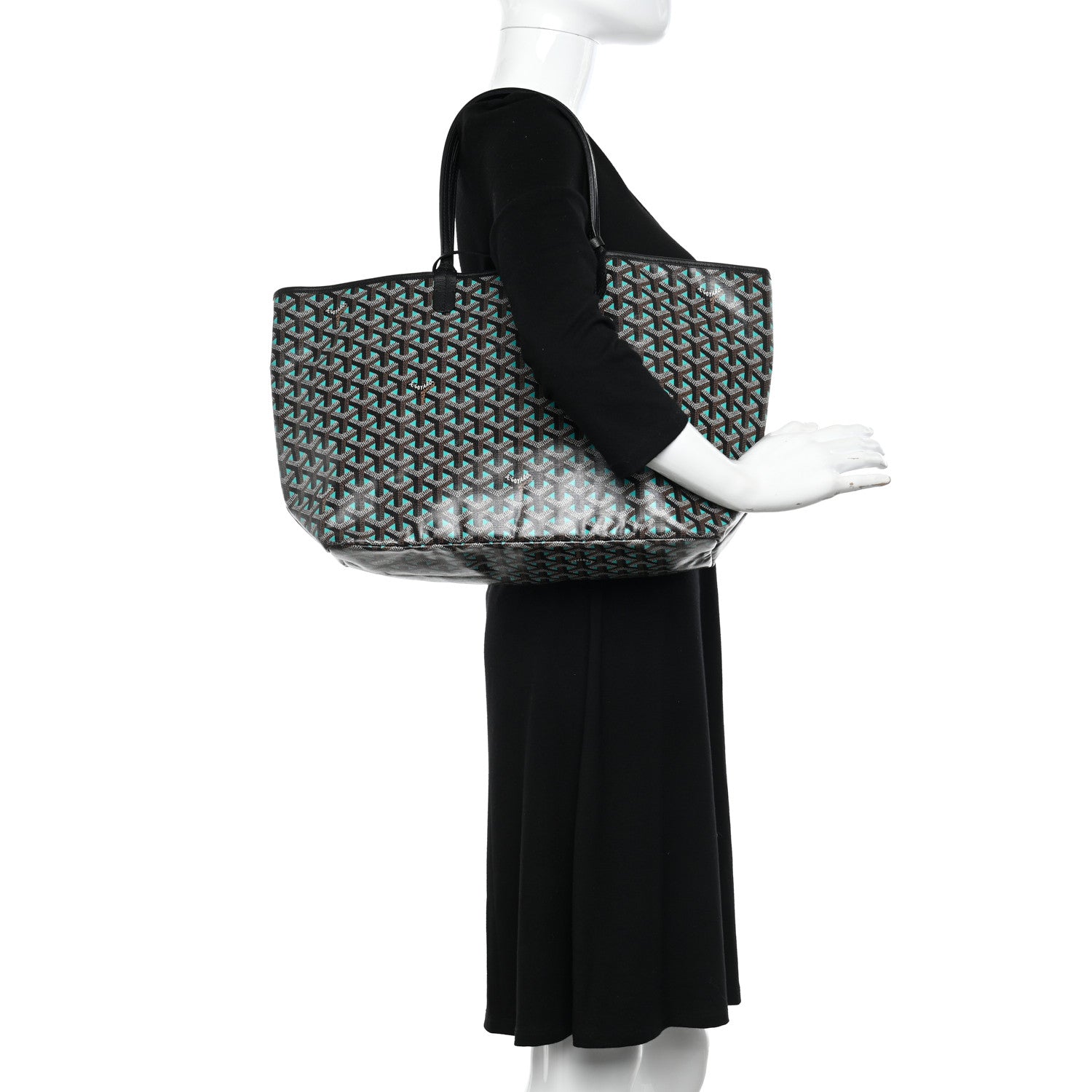 Goyard Goyardine Saint Louis Claire Voie PM Black Blue 2 of 15