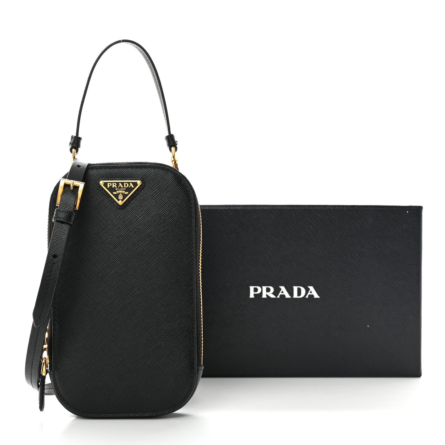 Saffiano Mini Crossbody Bag Black