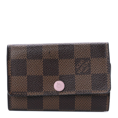 Louis Vuitton Damier Ebene Multicles 6 Key Holder Rose Ballerine 1 of 11
