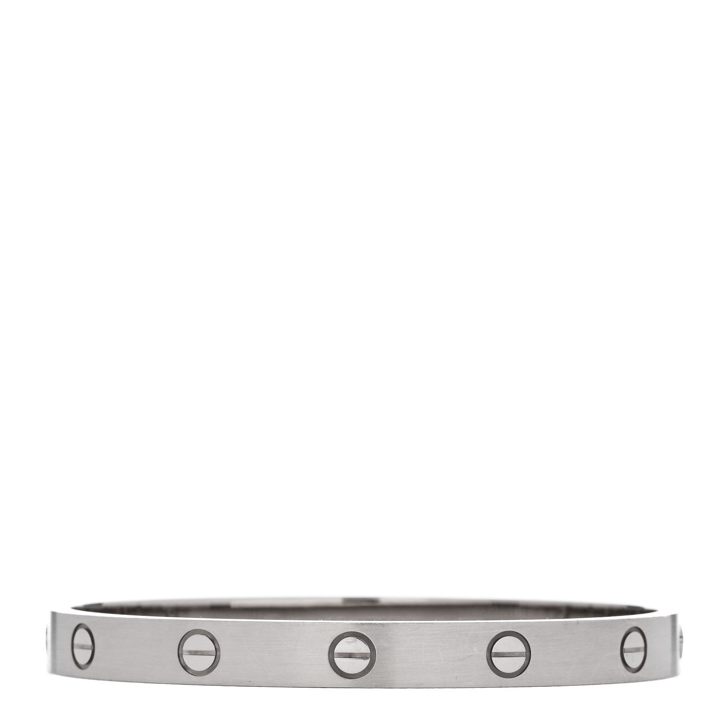 Cartier 18K White Gold Brushed Finish LOVE Bracelet 17 1 of 9