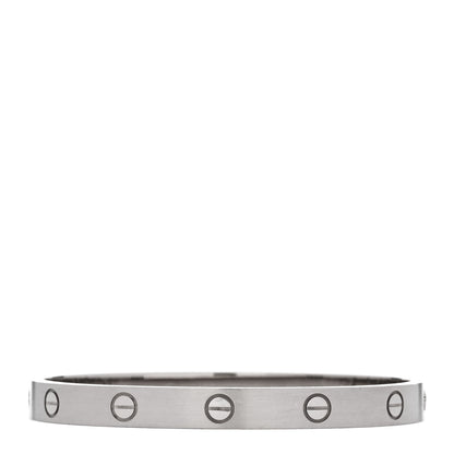 Cartier 18K White Gold Brushed Finish LOVE Bracelet 17 1 of 9