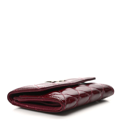 Chanel Patent Brilliant Flap Card Holder Burgundy 4 of 10