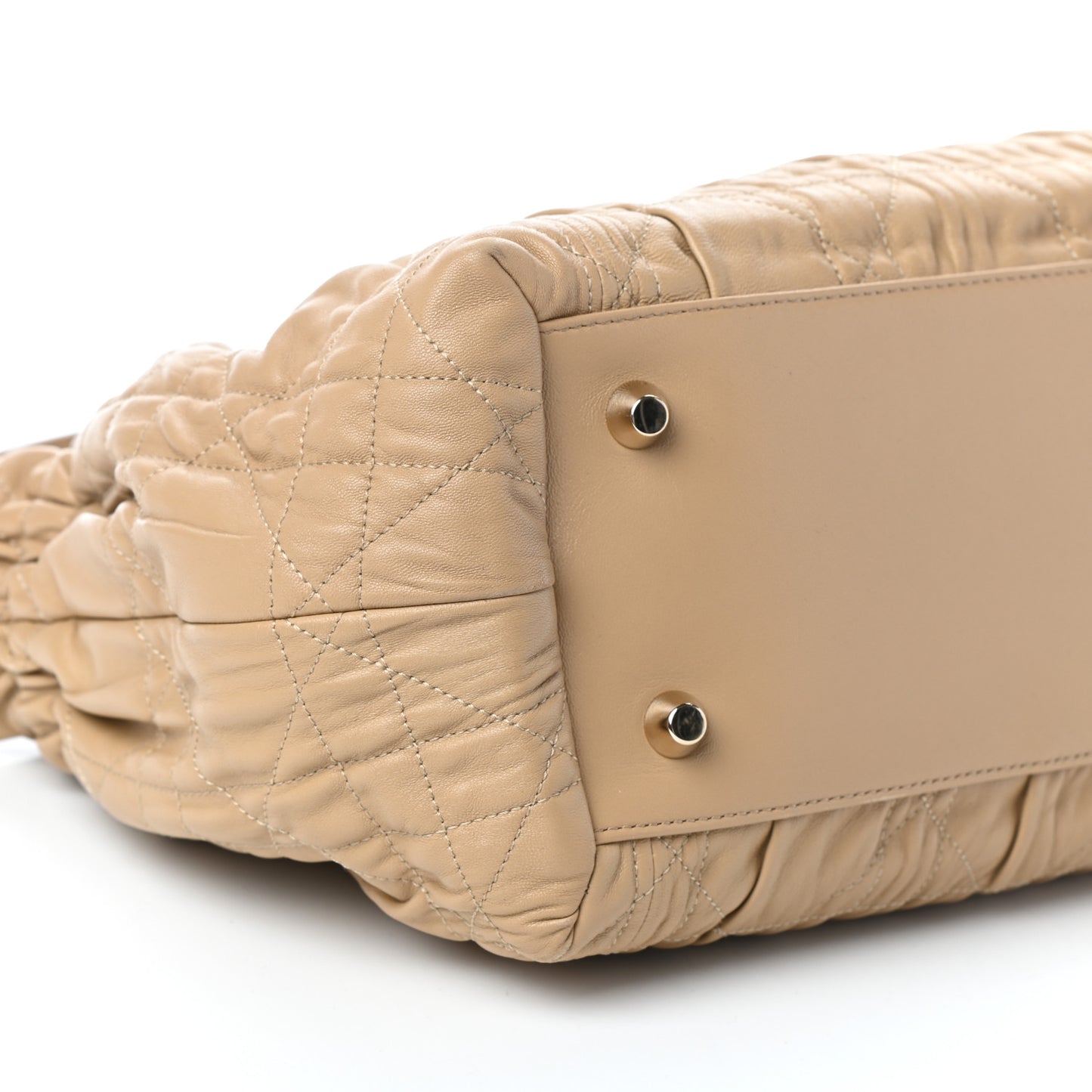 Gaufre Lambskin Cannage Delices Tote Beige