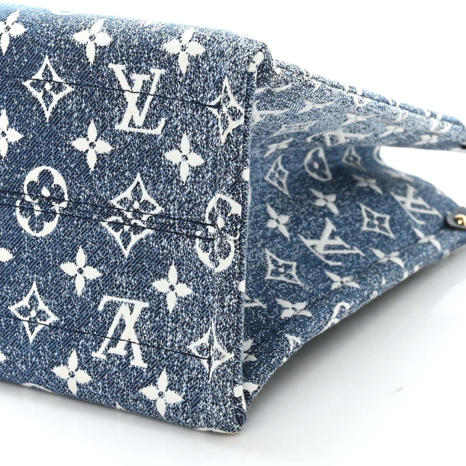 Louis Vuitton Monogram Jacquard Denim Onthego MM Bleu 1882875