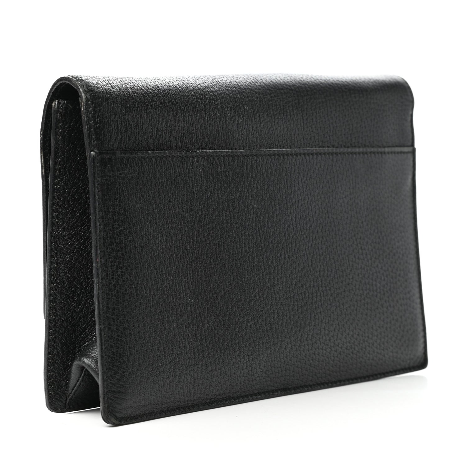 Calfskin Wristlet Clutch Black