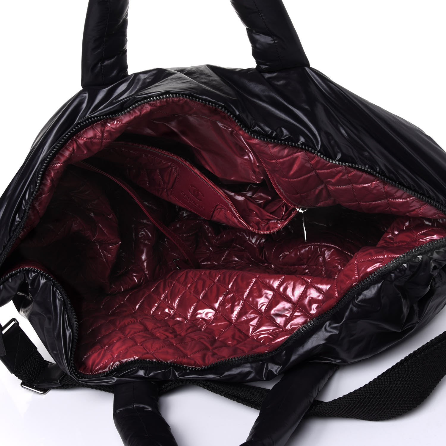 Chanel Nylon Quilted Large Coco Cocoon Tote Black 4 of 4