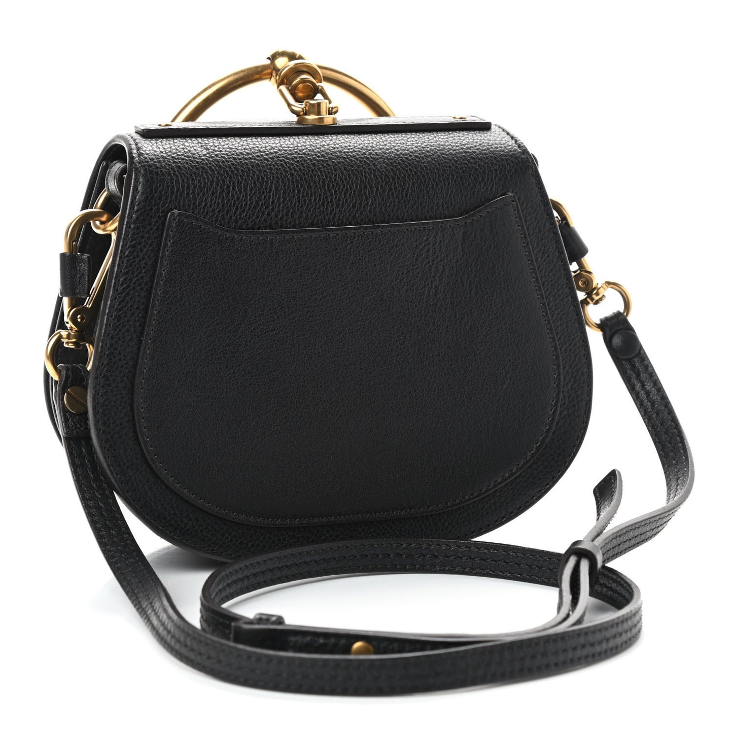 Calfskin Suede Small Nile Bracelet Bag Black