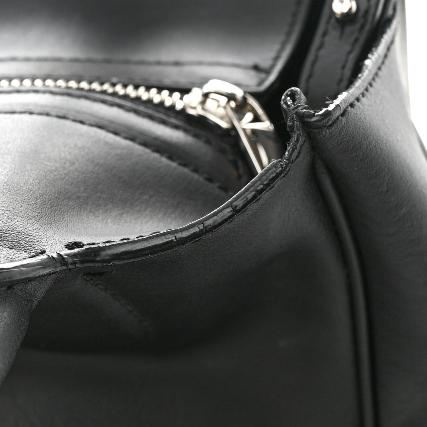 Salvatore Ferragamo Calfskin Double Handle Small Nolita Satchel Black 13 of 15