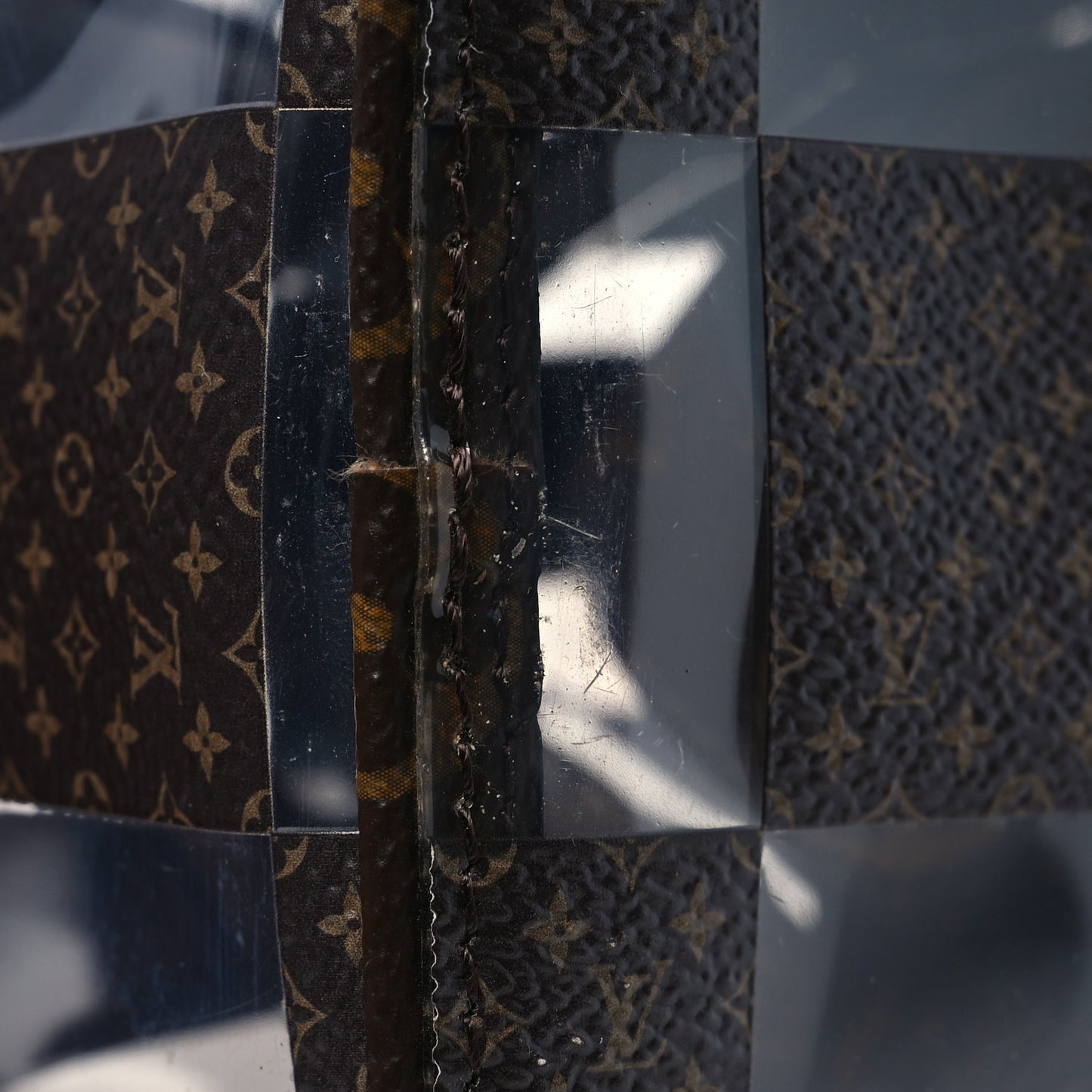 PVC Monogram Chess Keepall Bandouliere 25
