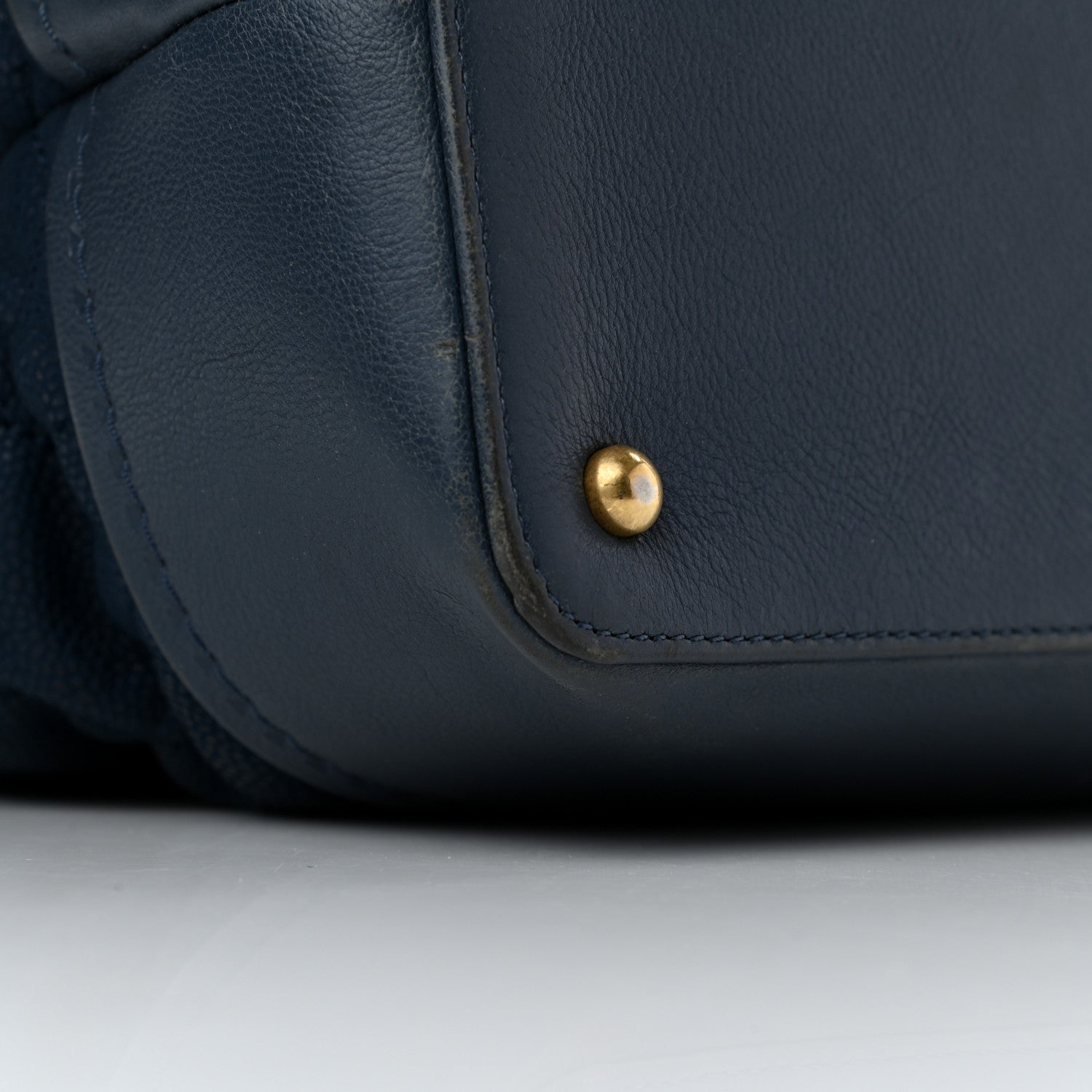 Chanel Iridescent Caviar Quilted Globe Trotter Shopping Tote Navy Blue 9 of 25
