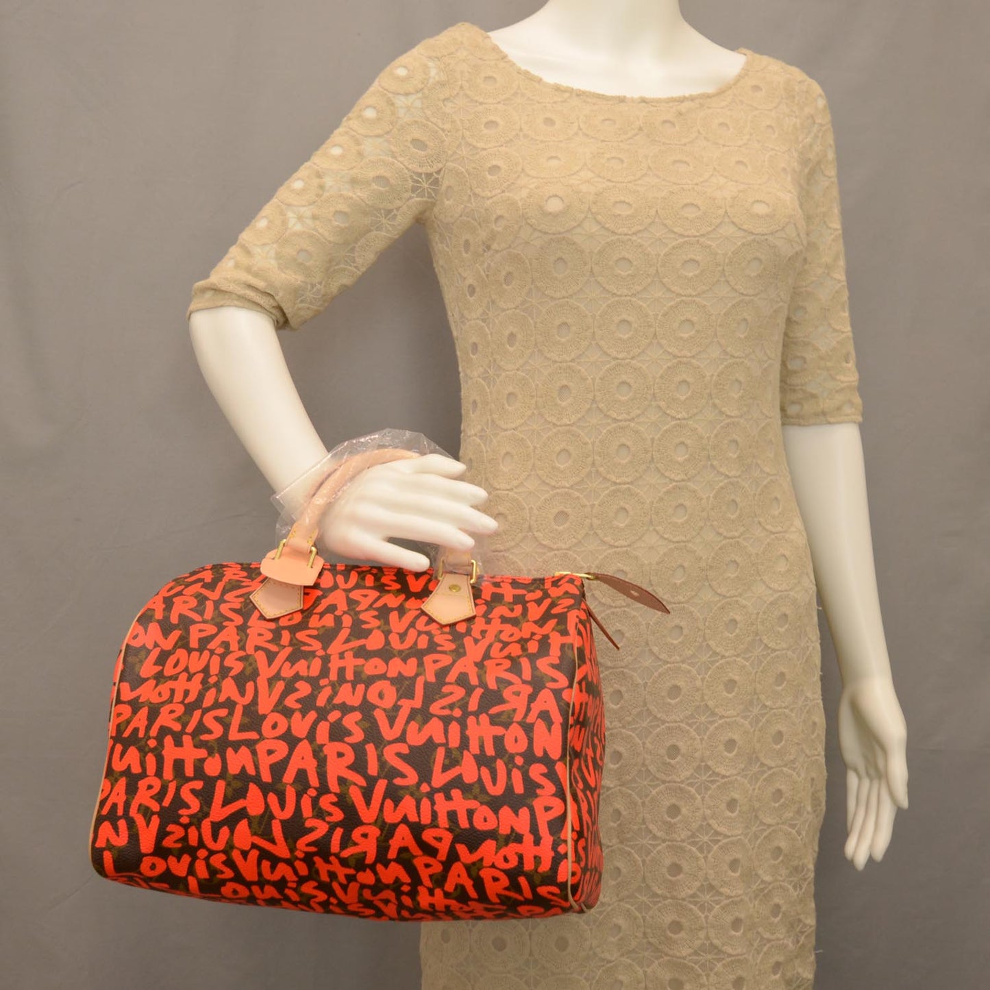 Monogram Graffiti Speedy 30 Orange