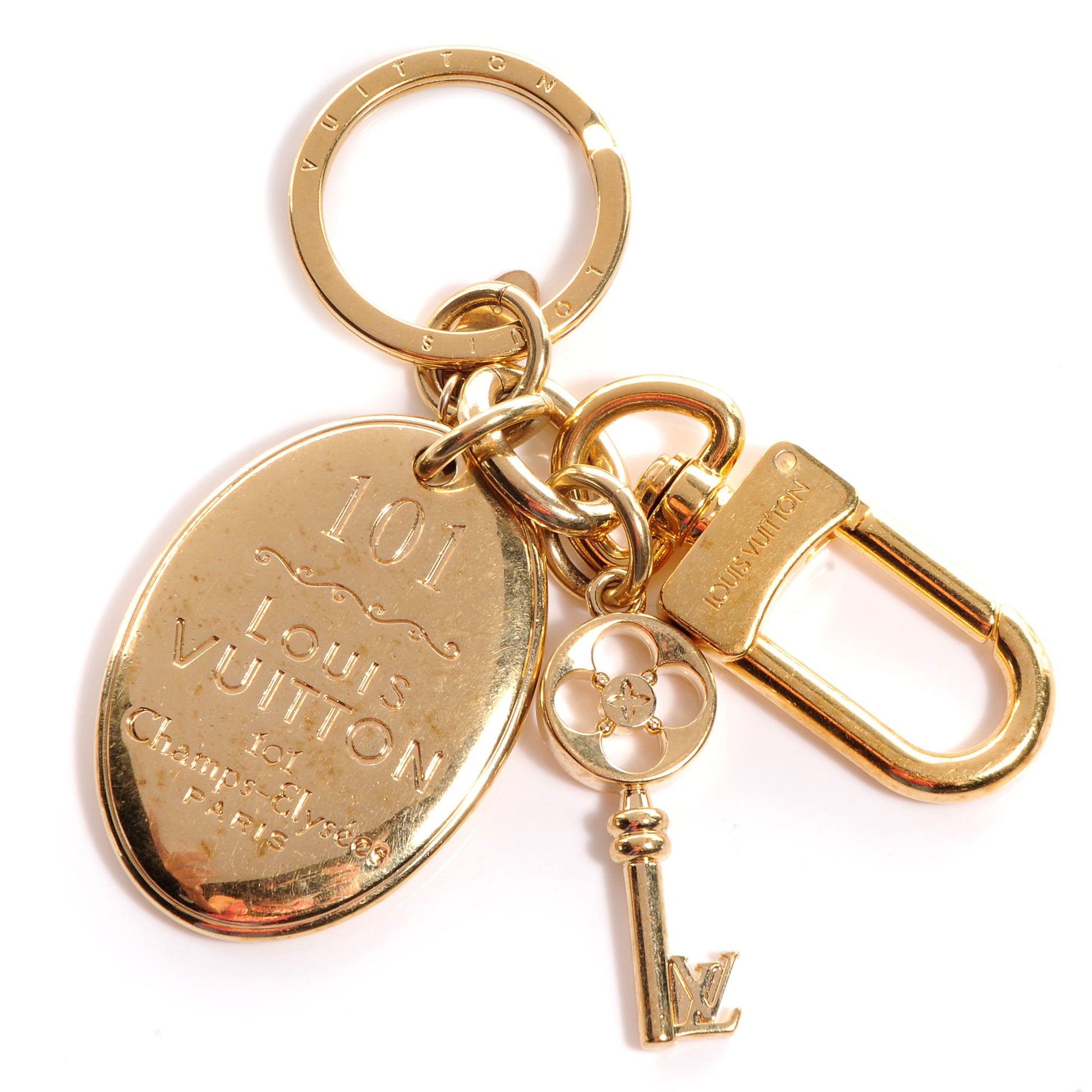 Louis Vuitton 101 Champs Elysees Maizeon Key Charm Gold 1 of 5