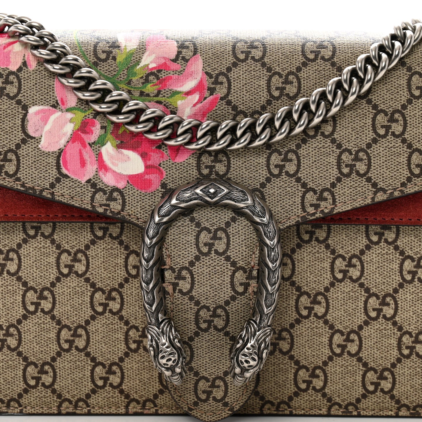GG Supreme Monogram Blooms Small Dionysus Shoulder Bag Beige Multicolor Dry Rose
