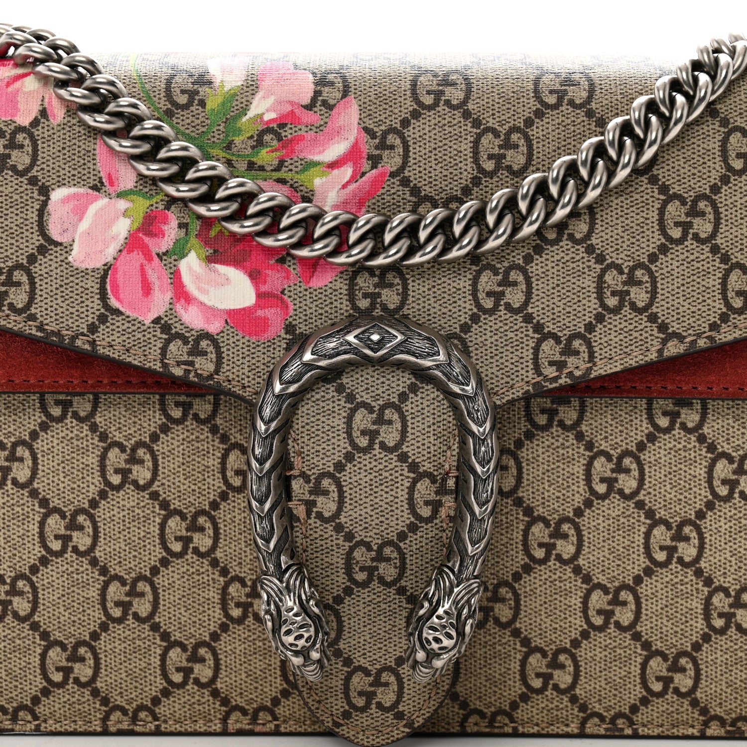 Gucci GG Supreme Monogram Blooms Small Dionysus Shoulder Bag Beige Multicolor Dry Rose 8 of 12