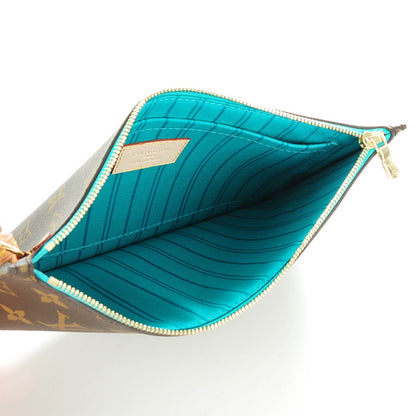 Louis Vuitton Monogram Neverfull MM GM Pochette Turquoise 5 of 7