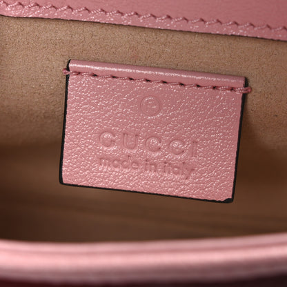 Gucci Azalea Calfskin Enamel Matelasse Diagonal Super Mini Torchon GG Marmont Shoulder Bag New Cherry Red Wild Rose 6 of 12