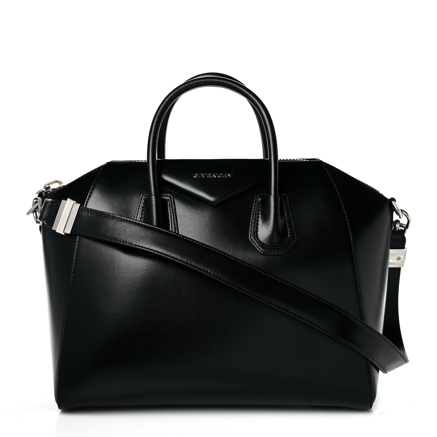 Givenchy Shiny Lord Calfskin Medium Antigona Black 1 of 10