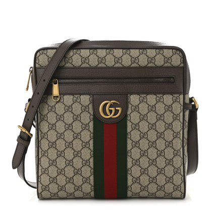Gucci GG Supreme Monogram Web Medium Ophidia Messenger Bag Brown 1 of 10