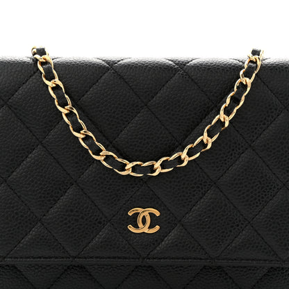 Chanel Caviar Quilted Wallet on Chain WOC Black 8 of 11