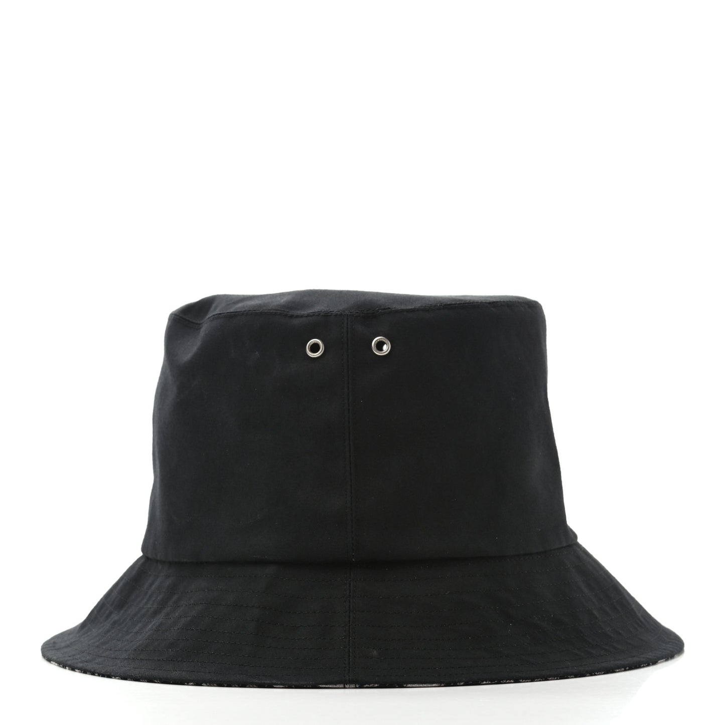 Polyester Cotton Oblique Teddy-D Brim Bucket Hat 57 Black