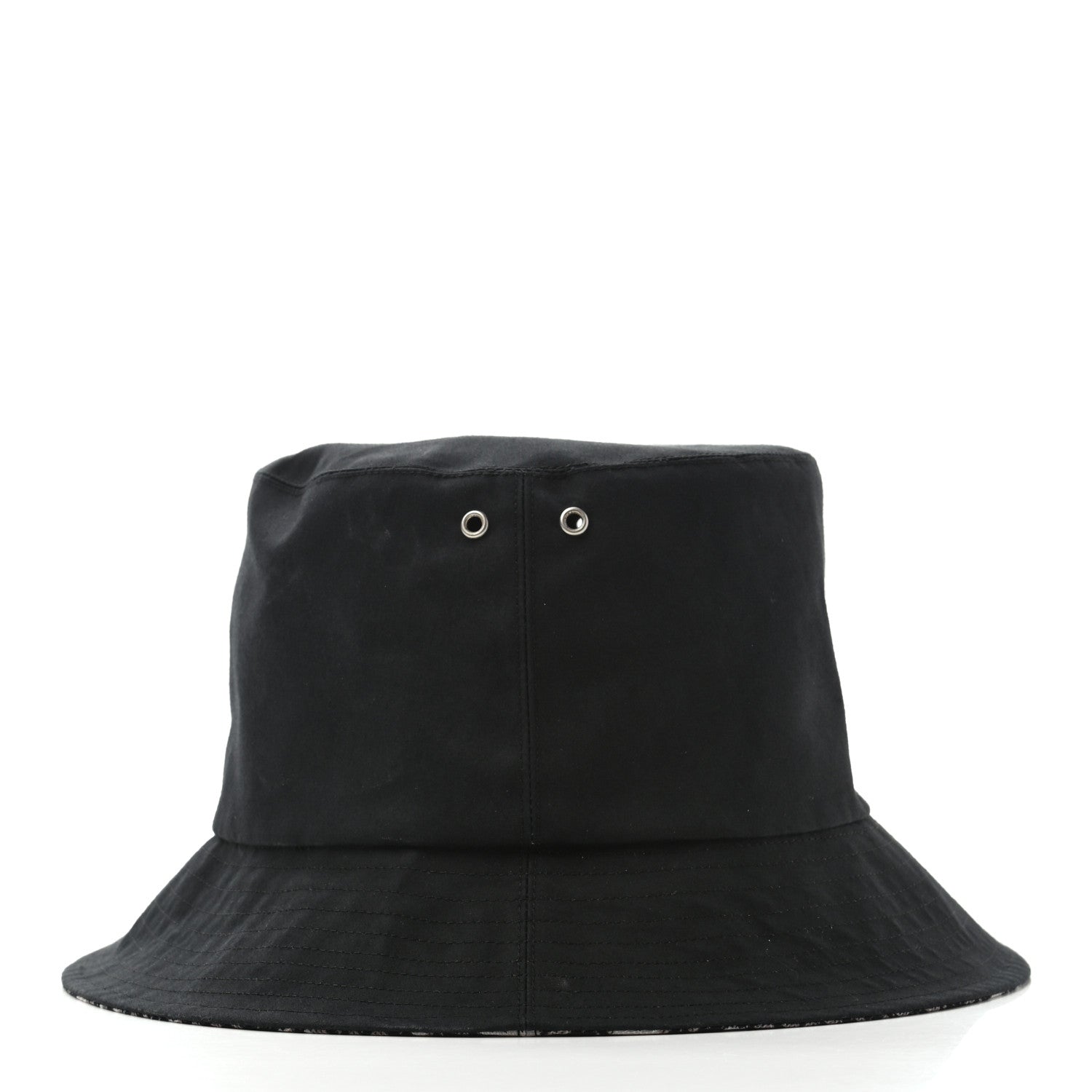 Christian Dior Polyester Cotton Oblique Teddy-D Brim Bucket Hat 57 Black 9 of 23