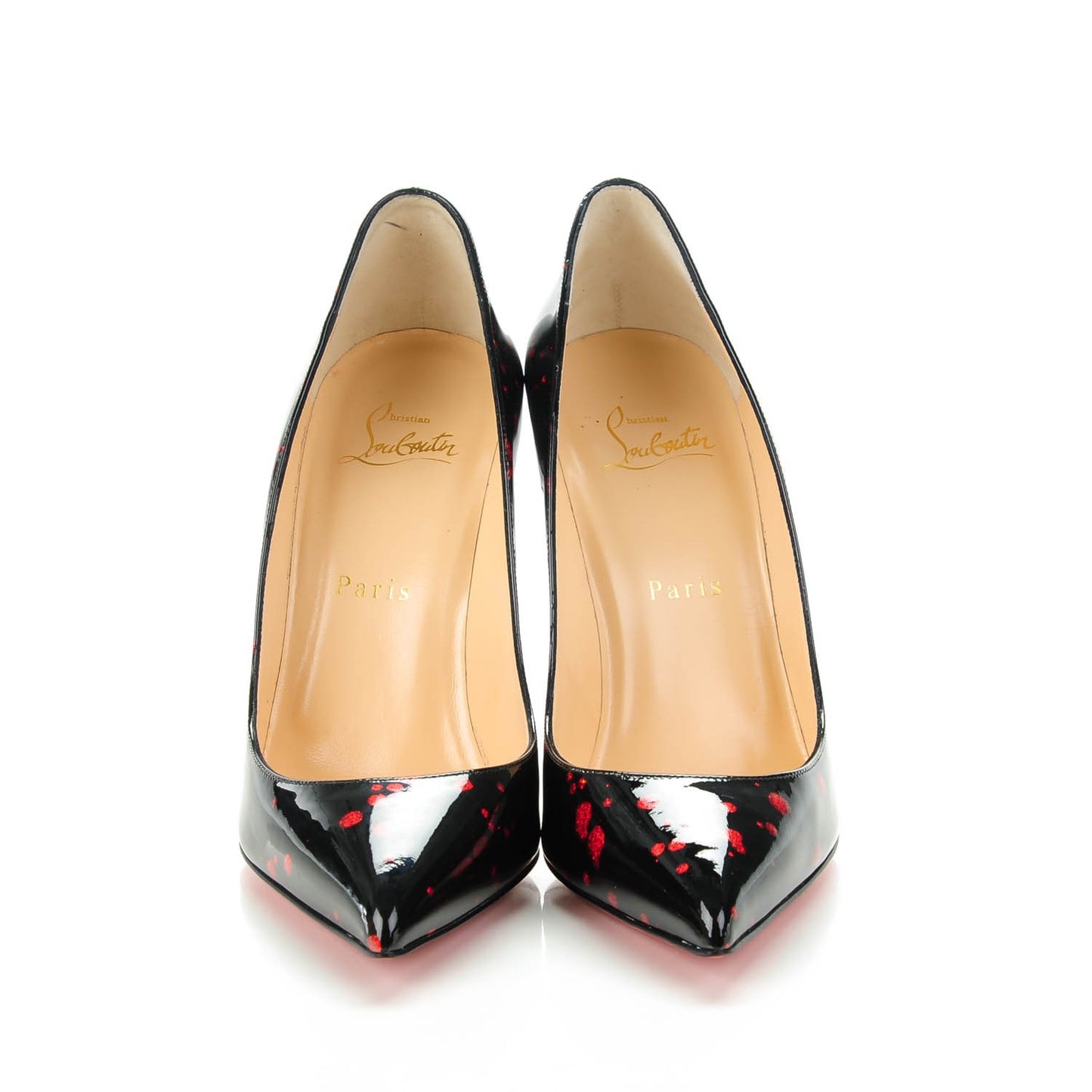 Patent Pollock Pigalle Follies 100 Pumps 37.5 Black Red