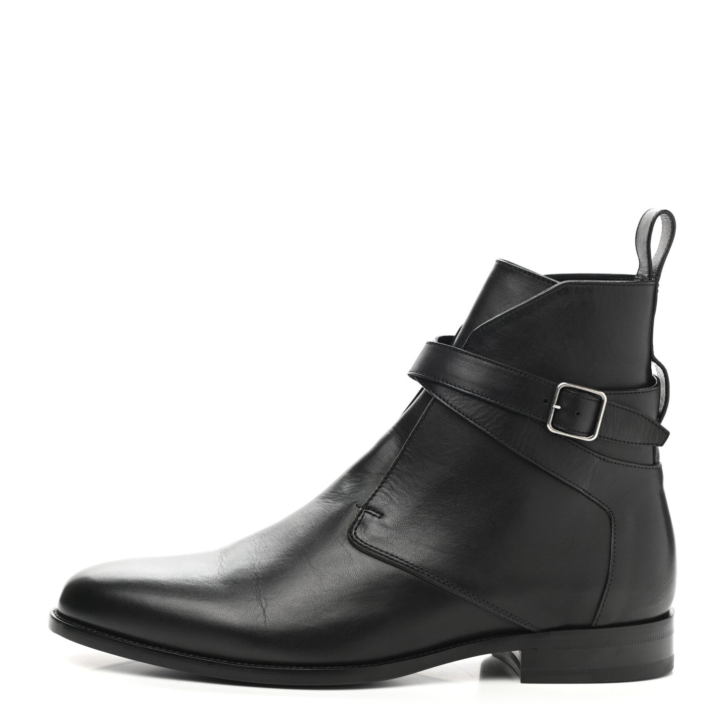Calfskin Dare 25 Jodhpur Ankle Boots 45 Black