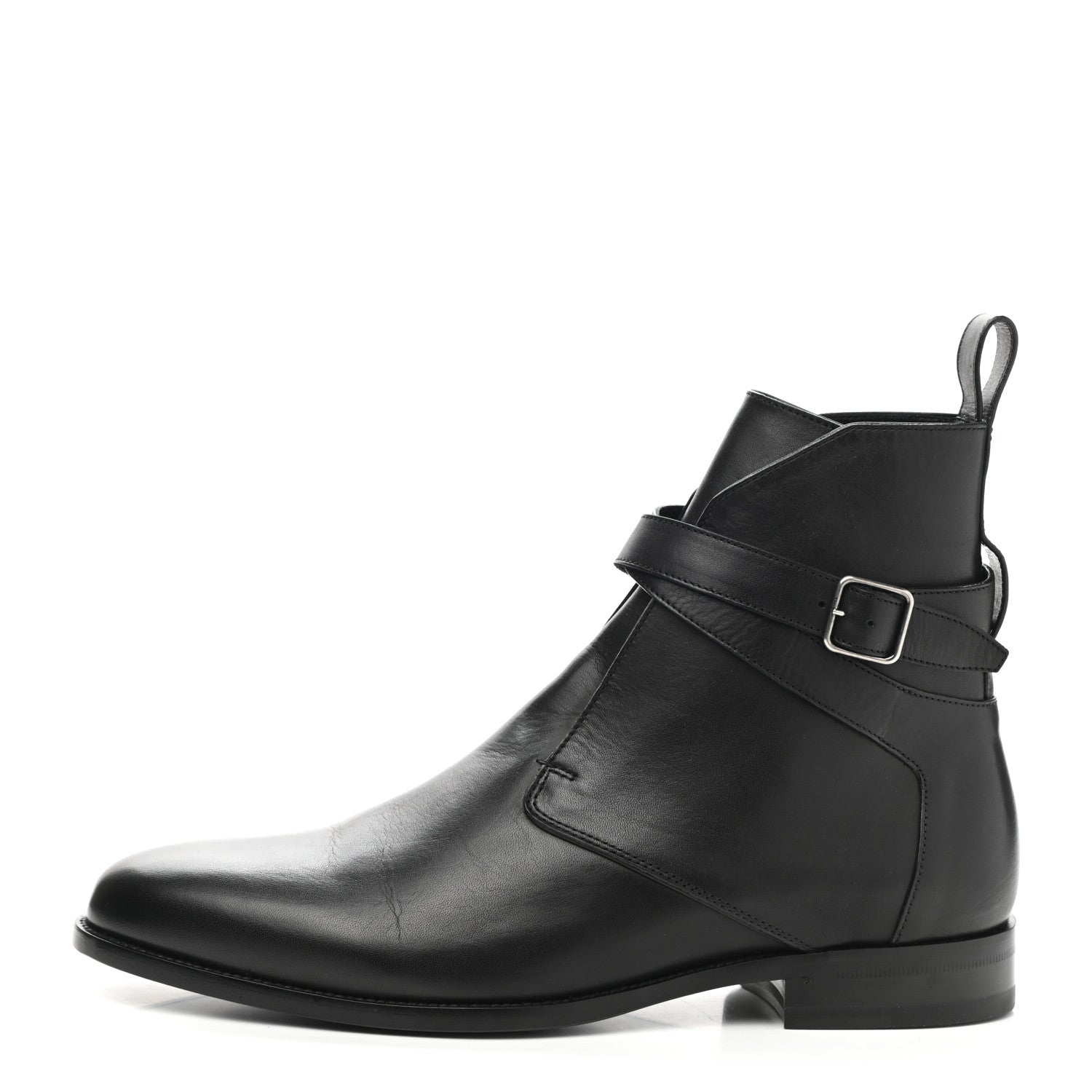 Saint Laurent Calfskin Dare 25 Jodhpur Ankle Boots 45 Black 1 of 9