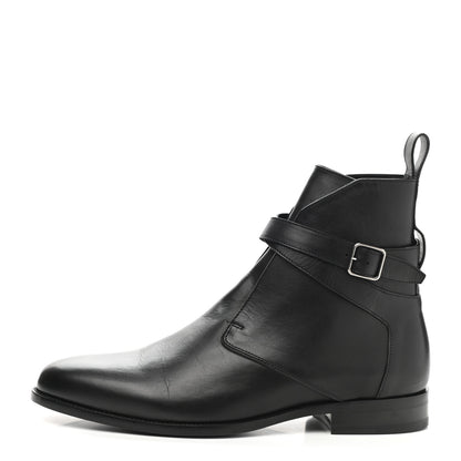Saint Laurent Calfskin Dare 25 Jodhpur Ankle Boots 45 Black 1 of 9