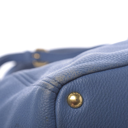 Prada Vitello Daino Side Pocket Tote Cobalto 14 of 15