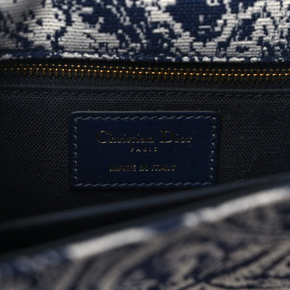 Christian Dior Toile de Jouy Reverse Jacquard 30 Montaigne Flap Bag Blue 5 of 7