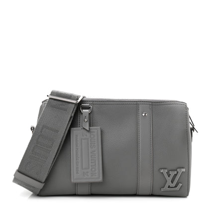 Louis Vuitton Grained Calfskin Aerogram City Keepall Gris 1 of 9