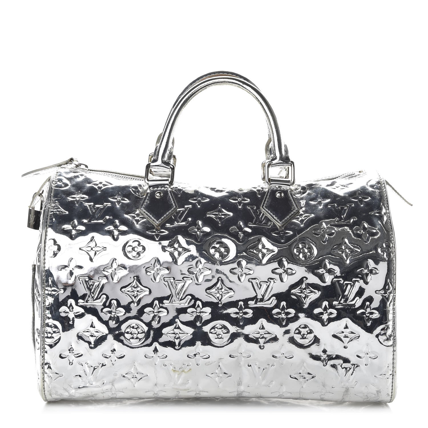 Louis Vuitton Monogram Miroir Speedy 35 Silver 1 of 10
