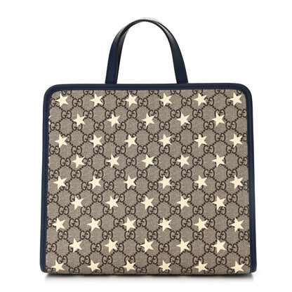 Gucci GG Supreme Monogram Stars Childrens Tote Beige Ebony Yellow Royal 1 of 10