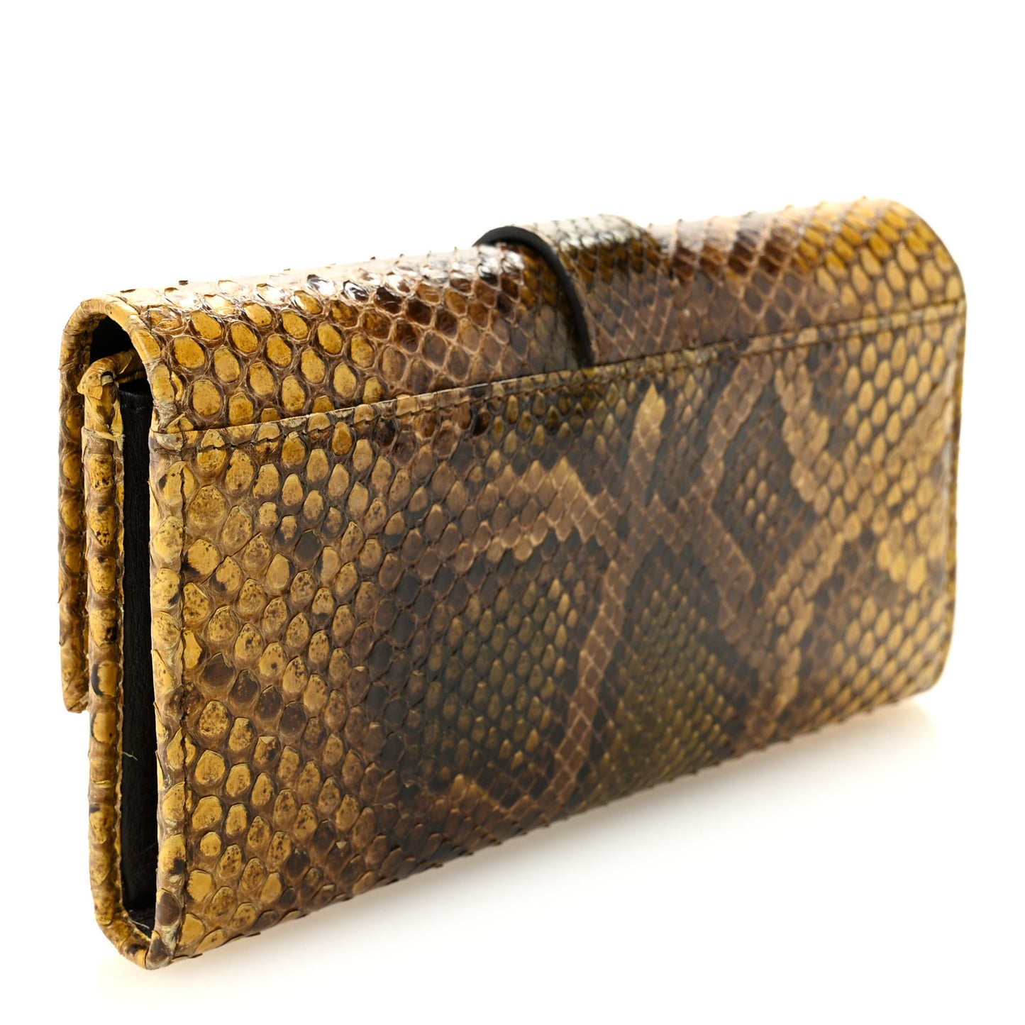 Snakeskin Stirrup Continental Wallet Multicolor