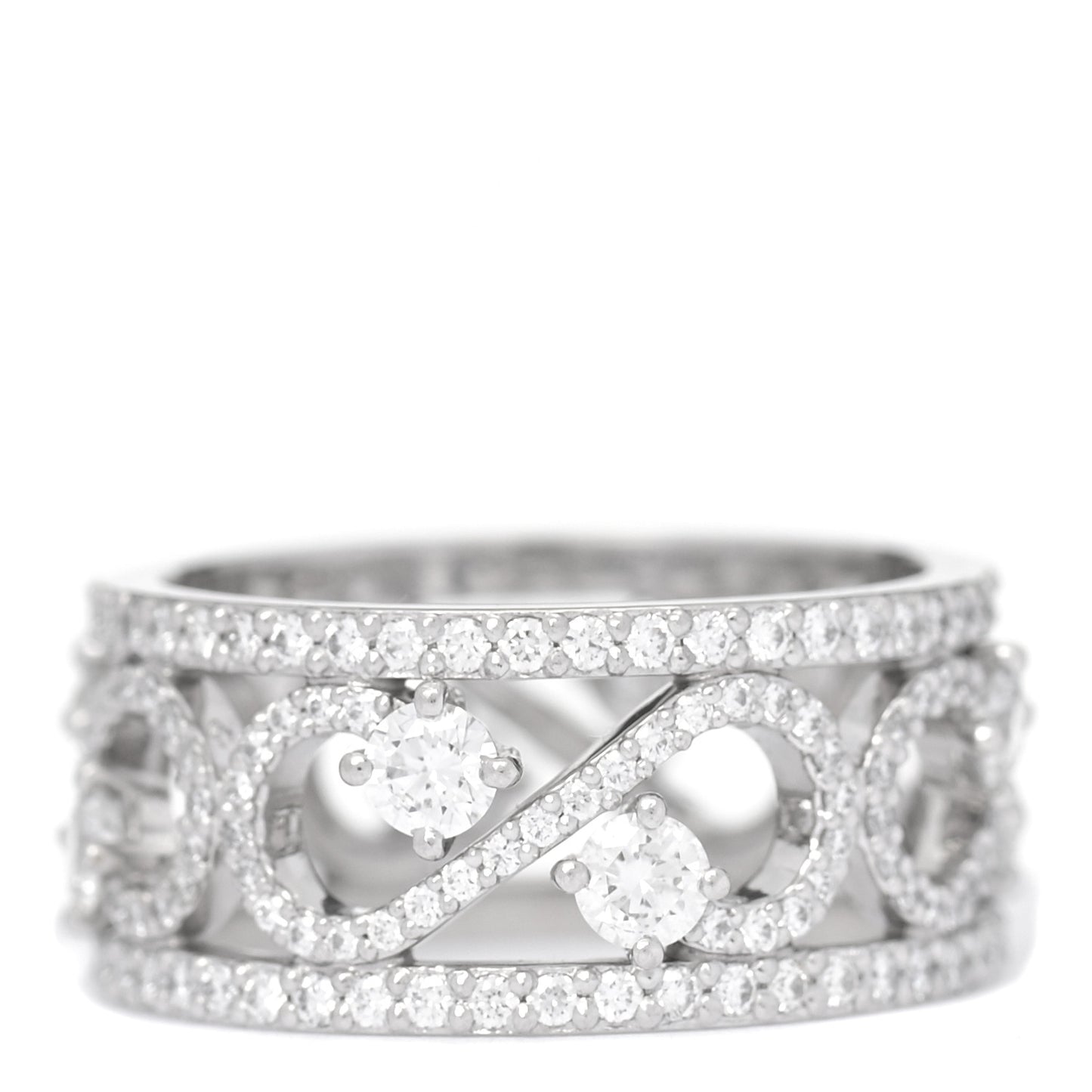 Platinum Diamond Enchant Scroll Ring 52 6