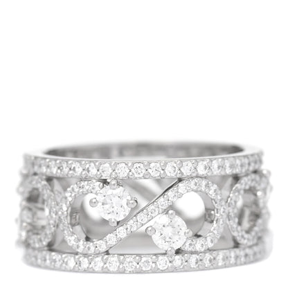 Tiffany Platinum Diamond Enchant Scroll Ring 52 6 3 of 5