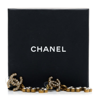 Chanel Metal Crystal City of Lights No 5 Drop Earrings Gold 5 of 5